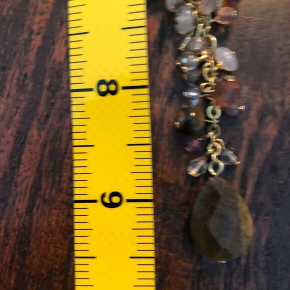 Vintage Avon Nina Ricci Cluster Tigers Eye Necklace - Picture 3 of 9